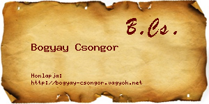 Bogyay Csongor névjegykártya